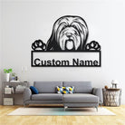 Personalisiert Bearded Collie Hund Metall Schild Kunst