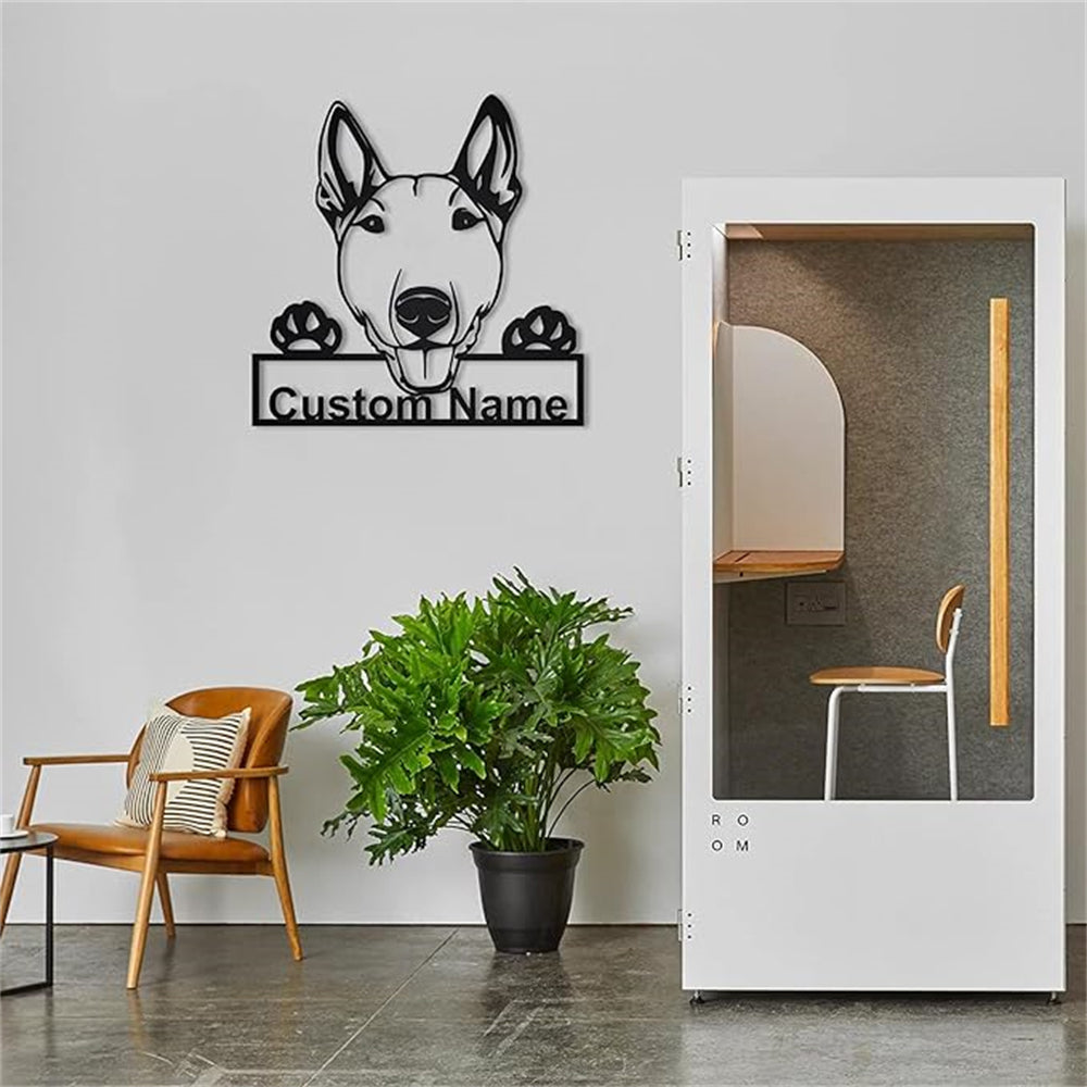 Personalisiert Bullterrier Hund Metall Schild Kunst