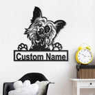 Chinesischer Schopfhund Metall Kunst Personalisiert Metall Name Schild