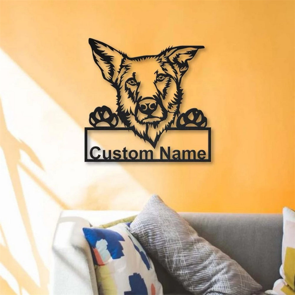 Chinook Hund Metall Kunst Personalisiert Metall Name Schild