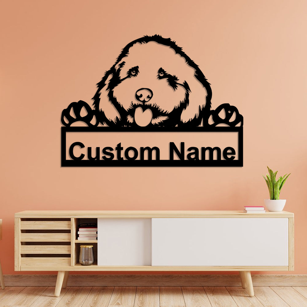 Cockapoo Hund Metall Kunst Personalisiert Metall Name Schild