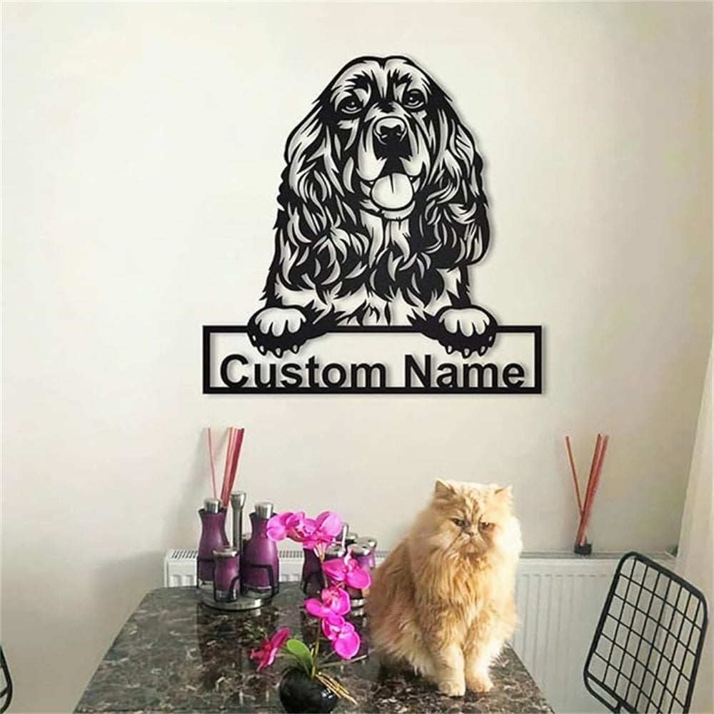Individuell Name Personalisiert Cocker Spaniel Hund Metall Schild