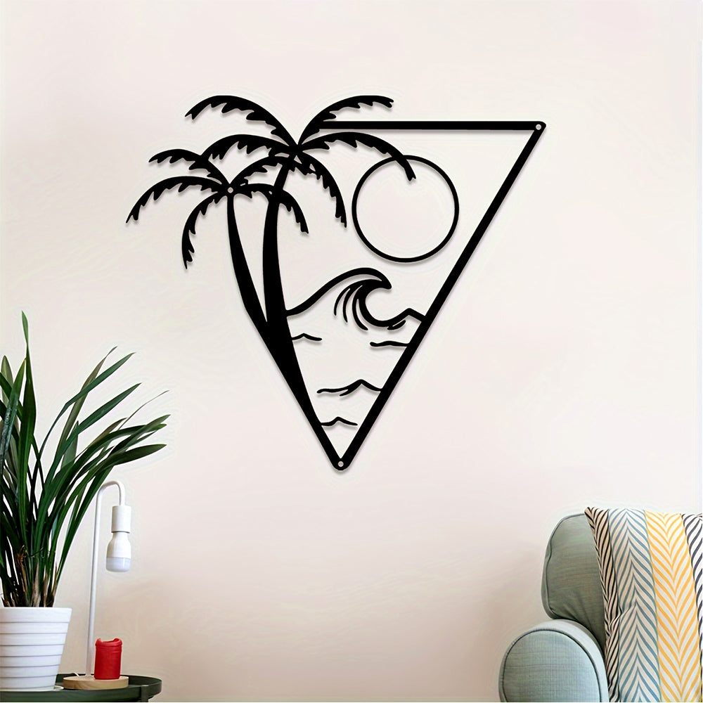 Kreative Meer Kokosnuss Baum Metall Wanddekoration