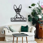 Cornish Rex Katze Metall Kunst Personalisiert Metall Name Schild