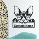 Donskoy Katze Metall Kunst Personalisiert Metall Name Schild