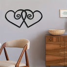 Doppelt Herzförmig Metall Wanddekoration