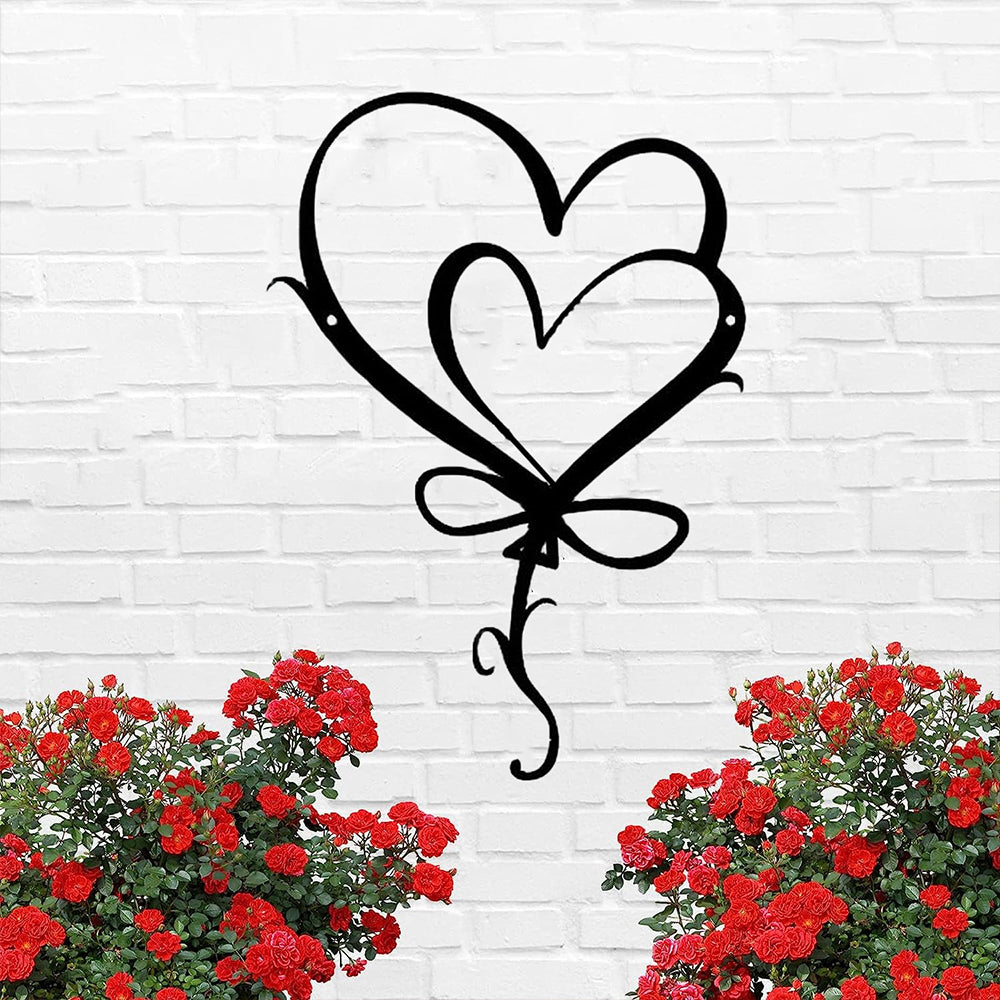 Doppelt Herzförmig Metall Wanddekoration