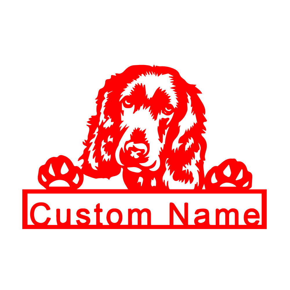 Englischer Cocker Spaniel Hund Metall Kunst Personalisiert Metall Name Schild
