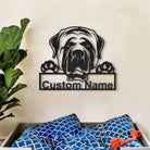 Englische Mastiff Hund Metall Kunst Personalisiert Metall Name Schild