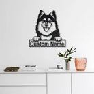 Finnischer Lapphund Hund Metall Kunst Personalisiert Metall Name Schild