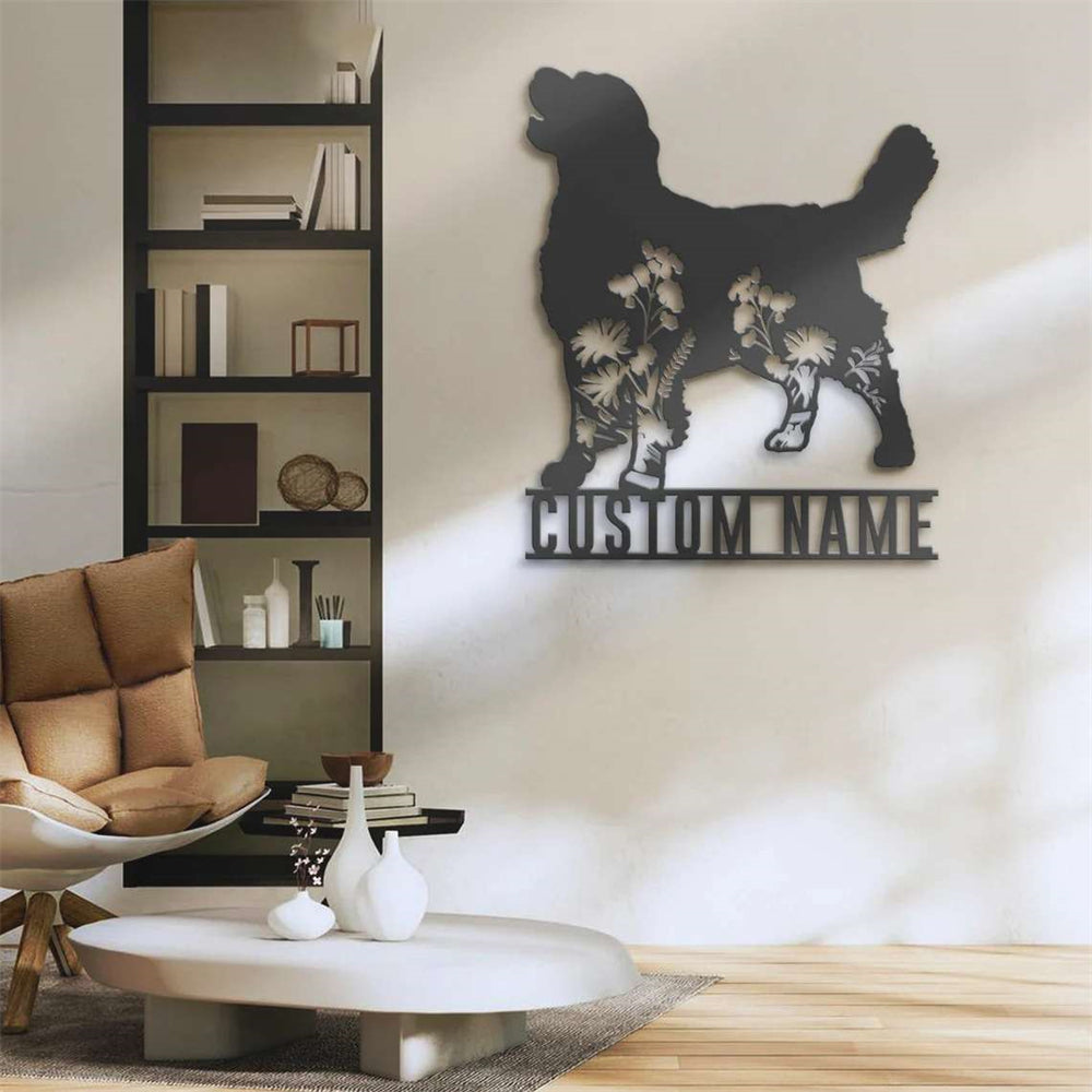 Blumen Golden Retriever Personalisierte Metall Schilder