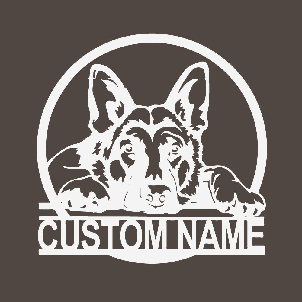 Deutscher Schäferhund Metall Wandkunst Hundeliebhaber Personalisiert Metall Schild