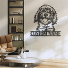 Golden Doodle Metall Wandkunst Hundeliebhaber Personalisiert Metall Schild