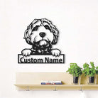 Personalisiert Goldendoodle Hund Metall Schild Kunst