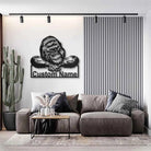 Gorilla Metall Kunst Personalisiert Metall Name Schild