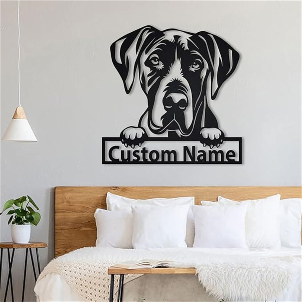 Individuell Name Personalisiert Deutsche Dogge Hund Metall Schild