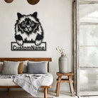 Heilige Birma Katze Metall Kunst Personalisiert Metall Name Schild