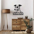 Italienischer Windhund Hund Metall Kunst Personalisiert Metall Name Schild