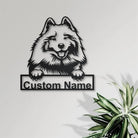 Keeshond Hund Metall Kunst Personalisiert Metall Name Schild