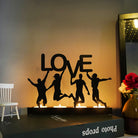 LOVE Kreativer Kerzenhalter Metall Dekorativ