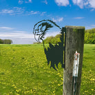 Eagle Farm Peeping Animal Outdoor Metal Garden Art