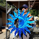 Energie Der Sonne Metall Wandkunst