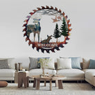 Wald Elch Metall Wandkunst