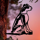Boxer Dog Farm Outdoor Metal Garden Art