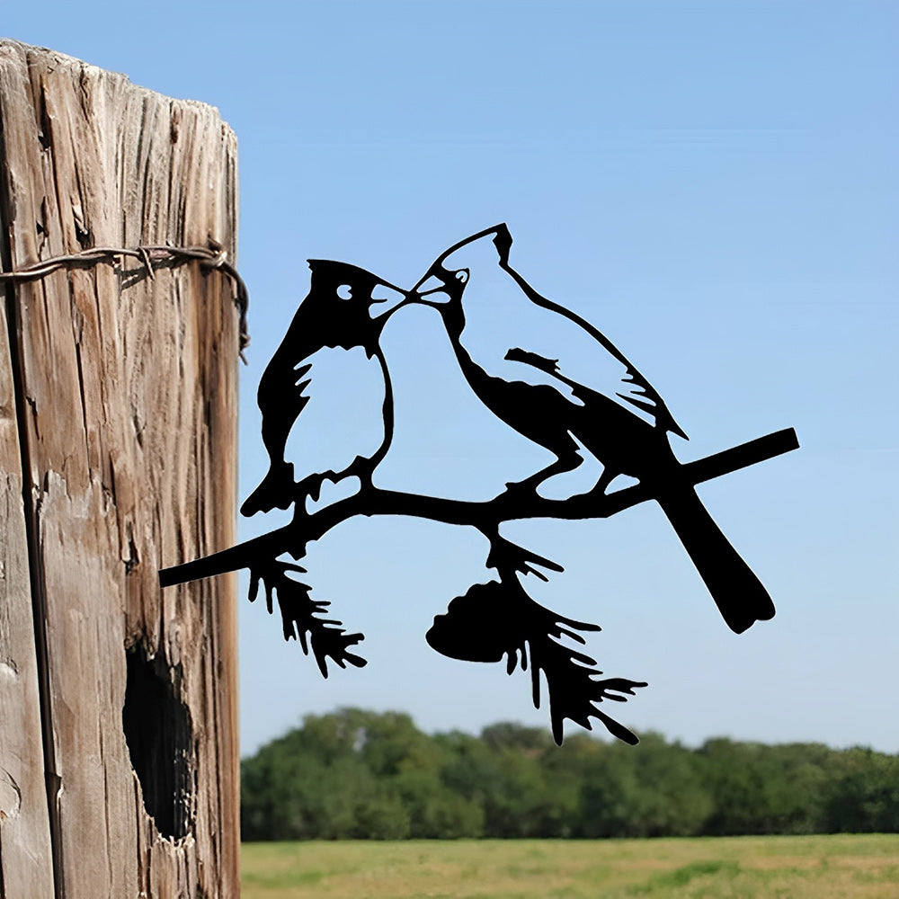 Kissing Cardinals Baumdekorationen Outdoor Metall Garten Kunst