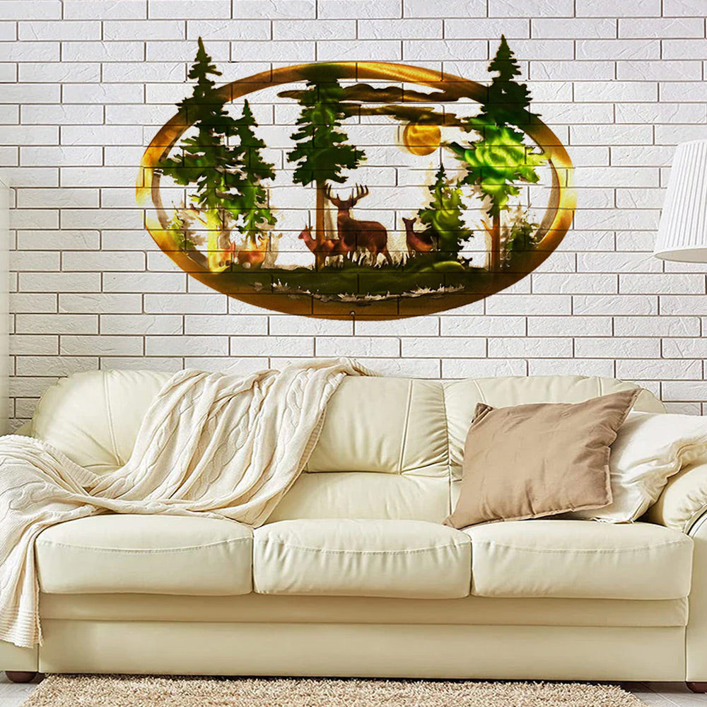 Hirsch Heim Metall Wandkunst