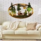 Hirsch Heim Metall Wandkunst