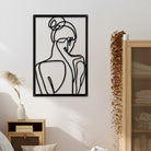 Abstrakt Frau Linien Metallwandkunst METAL0488