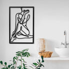 Abstrakt Frau Linien Metallwandkunst METAL0500