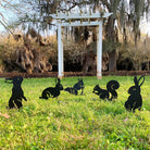 Rabbit Animals 5 Pack Outdoor Metal Markers
