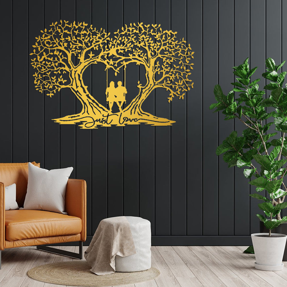 Liebe Baum Herzförmige Lebensbaum Metall Wandkunst