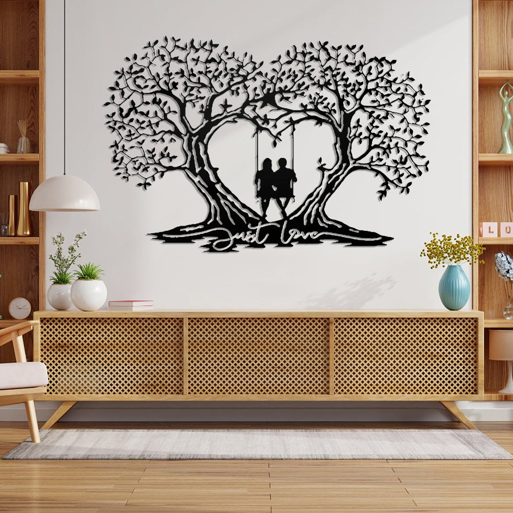 Liebe Baum Herzförmige Lebensbaum Metall Wandkunst