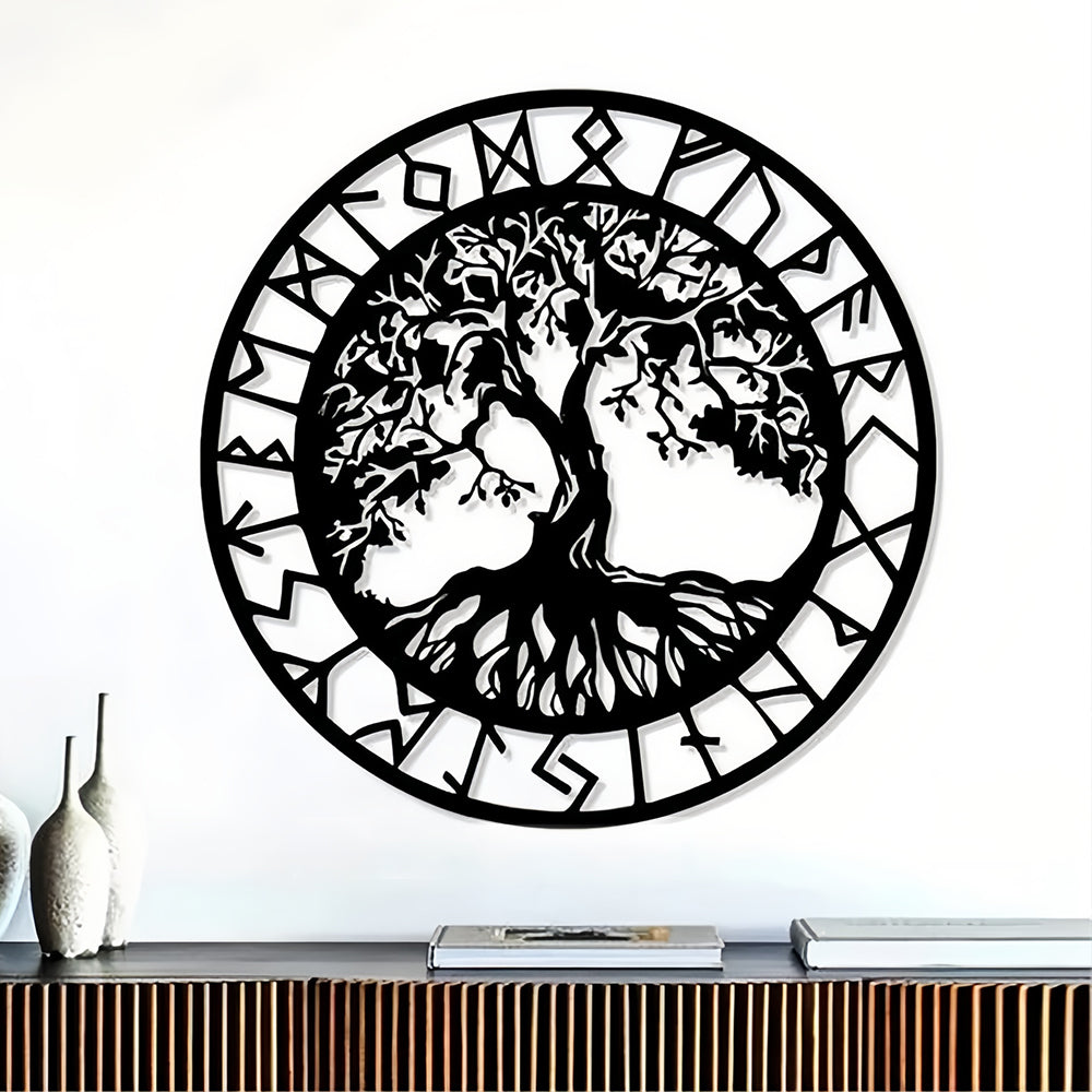 Lebensbaum Metall Wandkunst Dekoration Zuhause Geschenk für Yoga Liebhaber