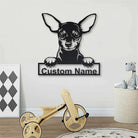 Miniature Pinscher Hund Metall Kunst Personalisiert Metall Name Schild