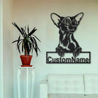 Orientalisch Kurzhaar Katze Metall Kunst Personalisiert Metall Name Schild