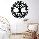 Ornamentaler Keltischer Lebensbaum Metall Wandkunst
