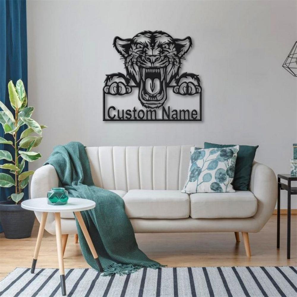 Tiger Metall Kunst Personalisiert Metall Name Schild