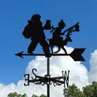 Weihnachtsmann Edelstahl Wetterfahne