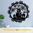 Schneeflocken Kranz Schneemann Kranz Schild Winter Türhänger Dekor