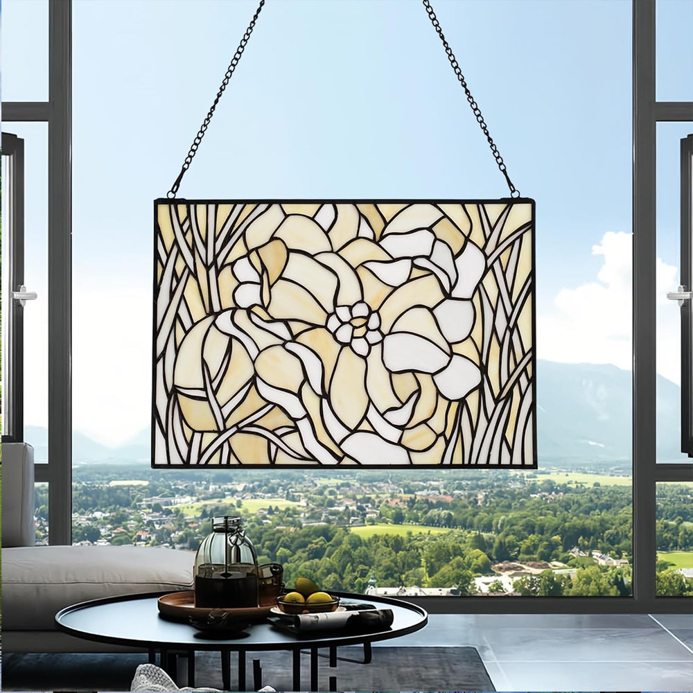 Blume Sonnenfänger Gemalte Fensterdekorationen Dekohänger für Fenster