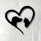 Katze und Hund Metall Wandkunst