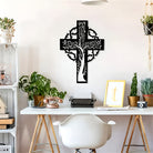 Gott Metall Logo Kreuz Lebensbaum Symbol Wanddekoration