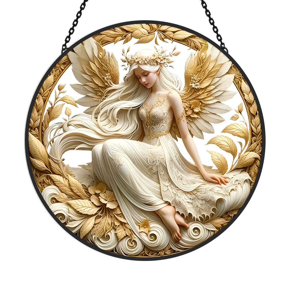 Diwali Engel Sonnenfänger Gemalte Fensterdekorationen Fenster-hängendes Dekor