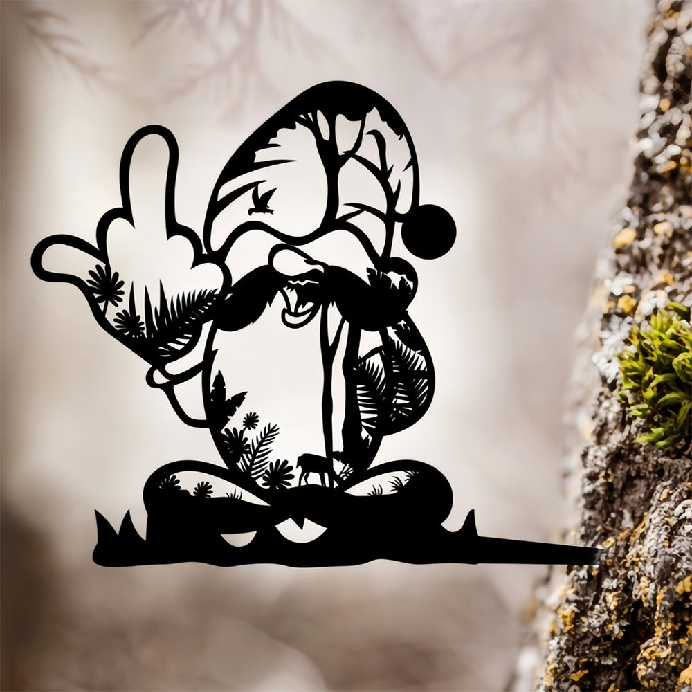 Dwarf Metall Baum Dekorationen Outdoor Metall Garten Kunst