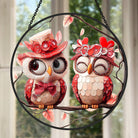 Ein Paar Unzertrennliche Sonnenfänger Gemalte Fensterdekorationen Dekohänger für Fenster