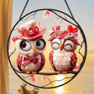 Ein Paar Unzertrennliche Sonnenfänger Gemalte Fensterdekorationen Dekohänger für Fenster